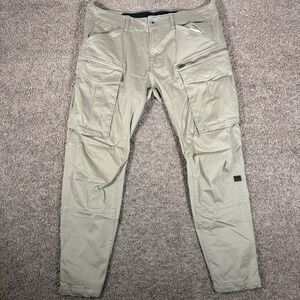 G-Star Raw Mens Rovic Zip 3D Tapered Cargo Pants Beige D02190 36x32